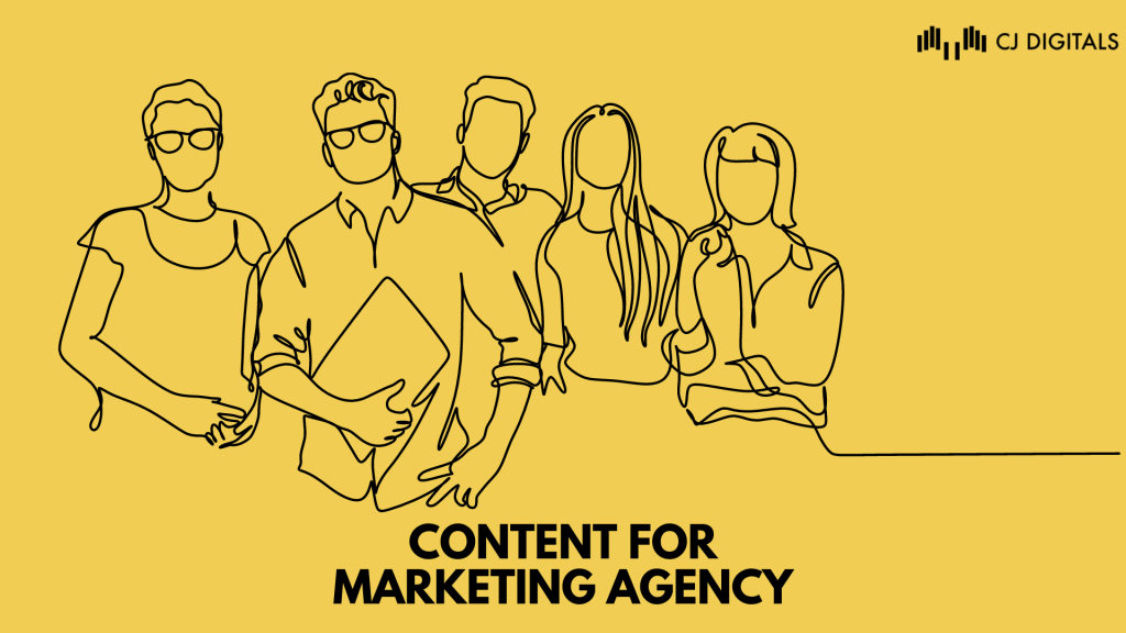 Content writing for marketing agency CJ Digitals