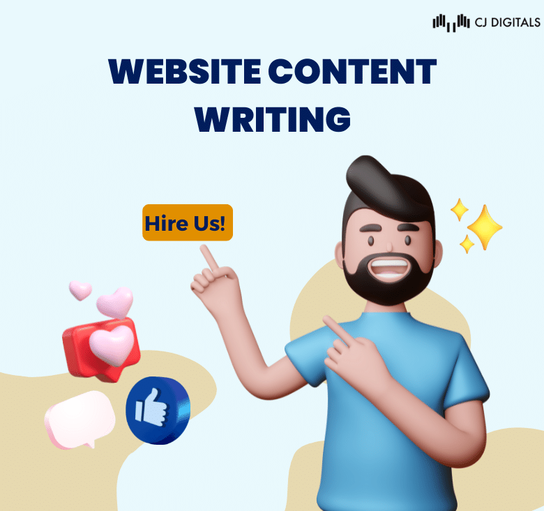Website Content Writing requirement from CJ Digitals